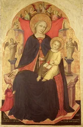 Madonna und Kind auf dem Thron mit dem Stifter Vulciano Belgarzone di Zara, ca. 1394